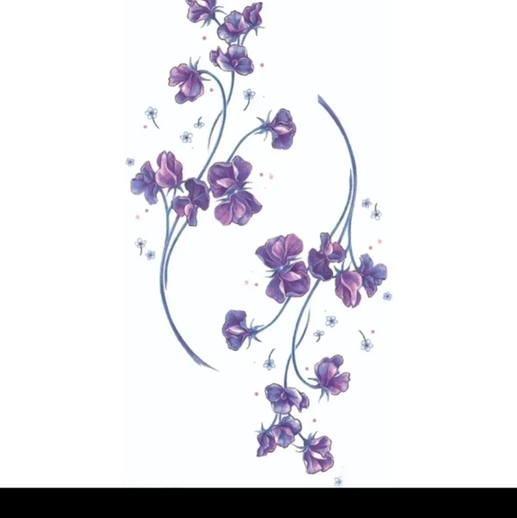 7 Pzs Temporary Tattoos Floral Pattern. Lasting 3-6 days - Picture 7 of 15